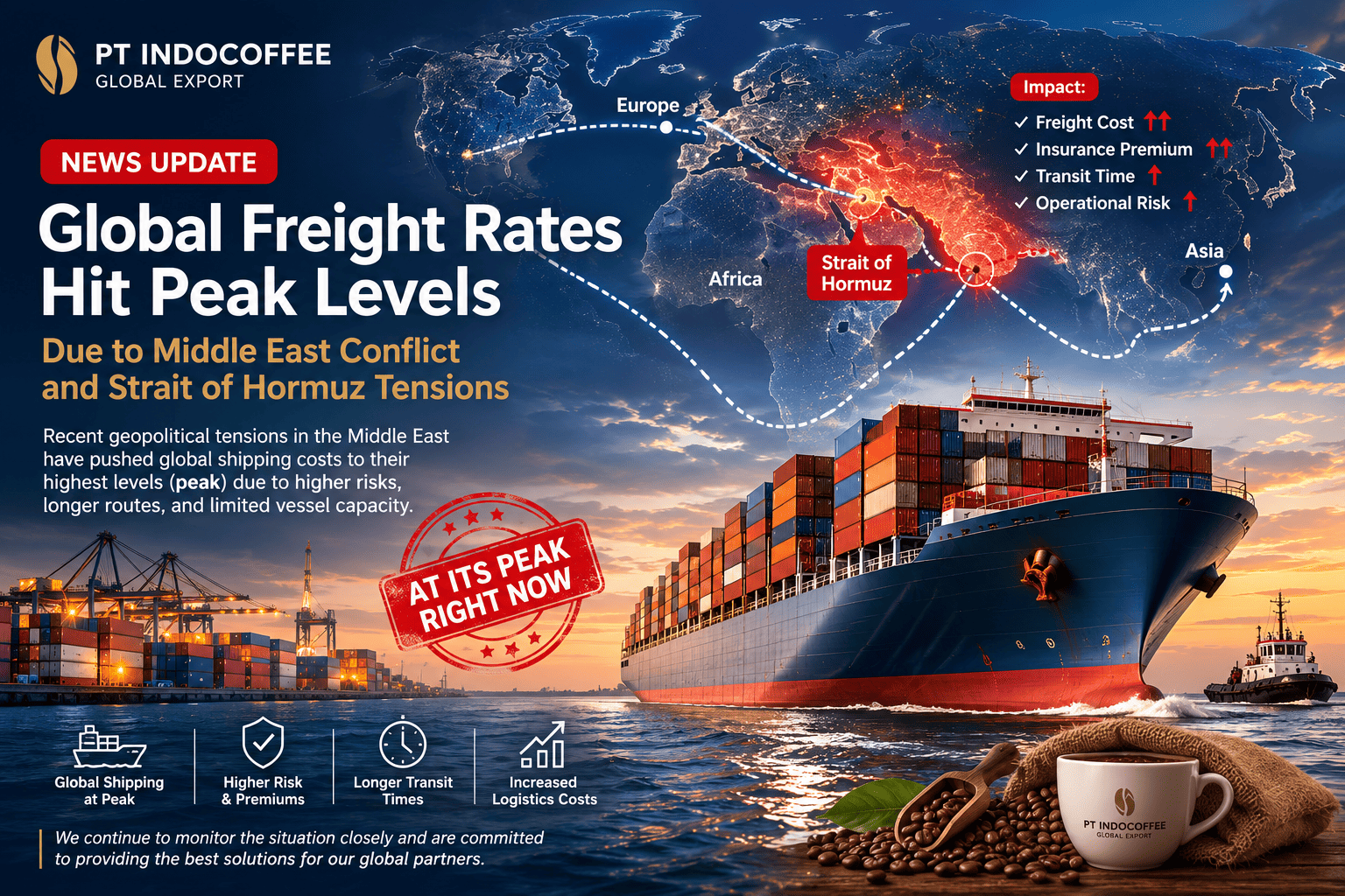Global Freight Rates Reach Peak Levels Amid Middle East Conflict and Strait of Hormuz Tensions
